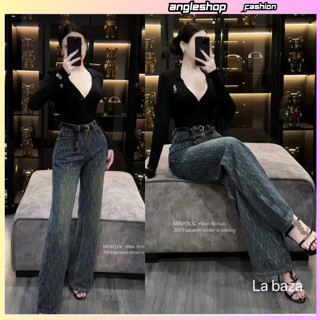 Quần bò jean dành cho nữ, quần jean ống đứng hoạ tiết full quần tôn dáng thời trang 14400