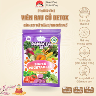  Viên Uống Detox 60v Giảm Cân Thải Độc Hoàn Toàn Từ Tự Nhiên 15 loại rau củ Panacea 60v 