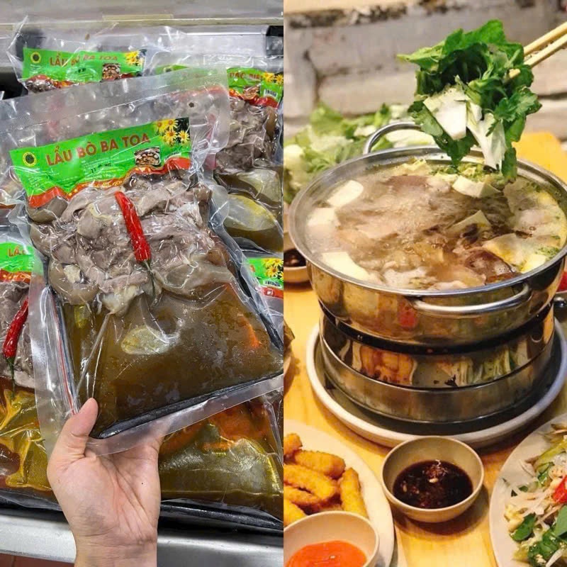 Set Lẩu Bò Ba Toa Thơm Và Ngon Chuẩn Vị Đà Lạt , ComBo Lẩu Bò Kèm Nước Lẩu Chuẩn Vị