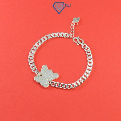 Lắc bạc cho bé hình con voi đáng yêu khắc tên theo yêu cầu LTT0168 - Trang Sức TNJ
