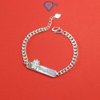  Lắc bạc cho bé hình rồng Baby dễ thương mẫu thanh bạc khắc tên theo yêu cầu LTT0169 - Trang Sức TNJ 