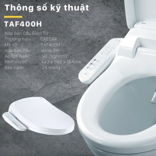 Nắp Bàn Cầu Điện Tử EASELET TAF400H - CAESAR (Hàng Chính Hãng)