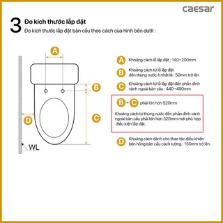 Nắp Bàn Cầu Điện Tử EASELET TAF400H - CAESAR (Hàng Chính Hãng)
