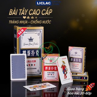 Bộ Bài Tây Poker Cao Cấp lá bài Tráng Nhựa cứng cáp - Bài ảo thuật vân nhám dễ cầm nắm BTAY-TQ568 