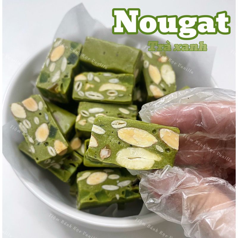 Kẹo Nougat Vị Trà Xanh - Tiệm Nougat Vanilla