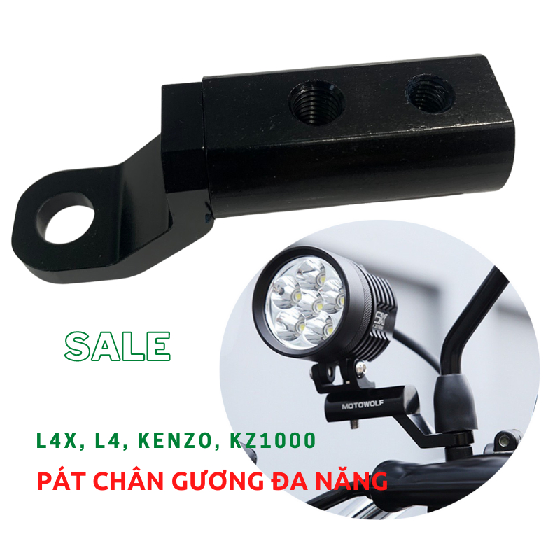 pas bắt l4 chân gương, Gắn đèn l4x, l4 l6x màu đen