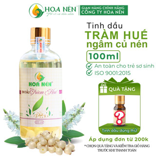 Tinh dầu Tràm Huế ngâm Củ Nén 100ml - Hoa Nén - Chuẩn VietGAP - Chăm sóc mẹ và bé - Vegan
