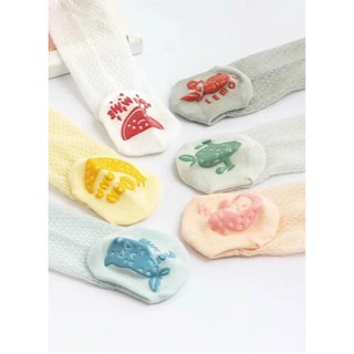 Set 3 Đôi Tất Lưới Mùa Hè Cao Cổ Đến Gối Cho Bé 0-3 Tuổi T84, T842 Phù Hợp 4 Mùa