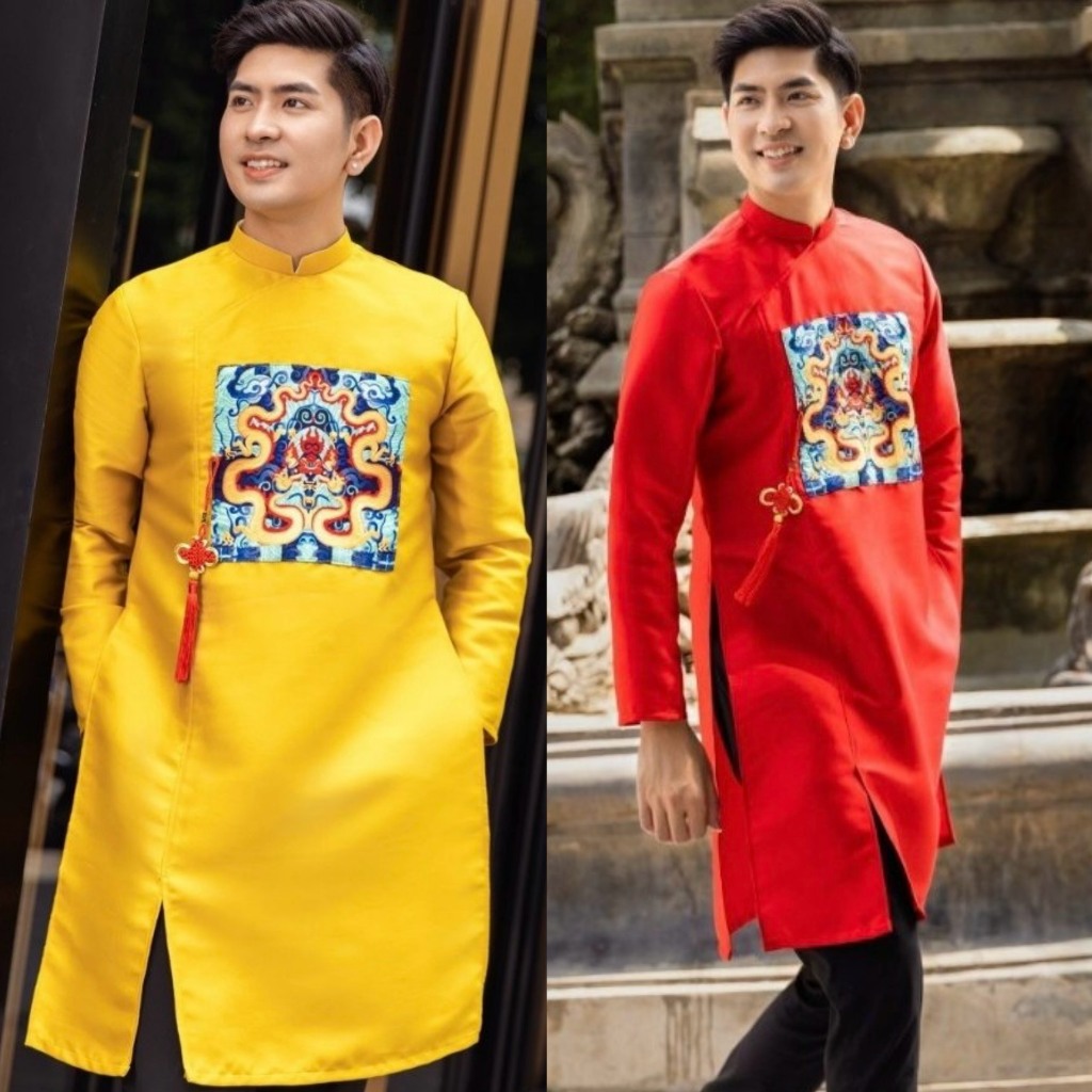Áo Dài Tết Nam giới, Áo Dài Cách Tân nam Áo Dài nam 40-70 kg