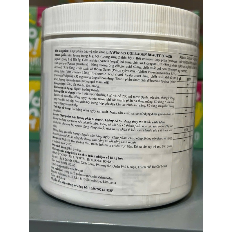 LW Collagen Beauty - Giúp giảm lão hoá, đẹp da, chăm sóc tóc và móng - hộp 400g