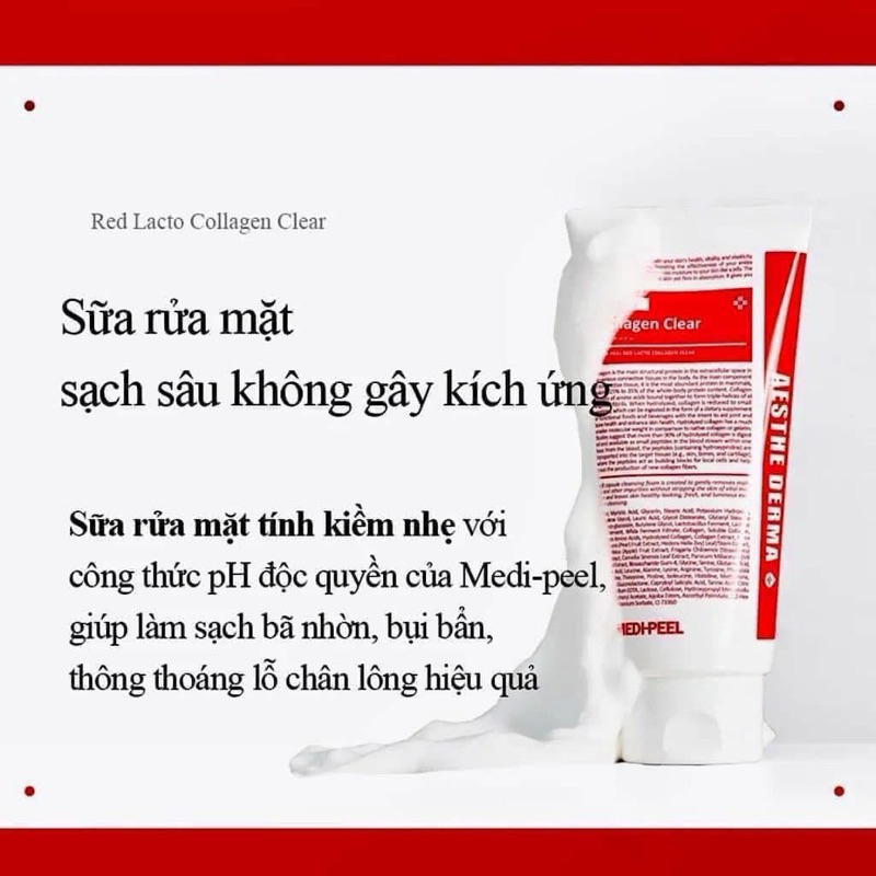 SỮA RỬA MẶT SẠCH SÂU MEDIPEEL COLLAGEN CLEAR 2.0 300ML