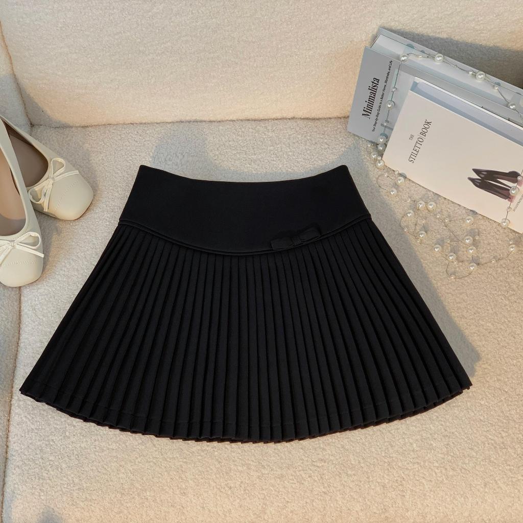 Chân váy xếp ly nhỏ phối nơ, chân váy ngắn xoè tiểu thư Linly Store CV-N46 | BigBuy360 - bigbuy360.vn