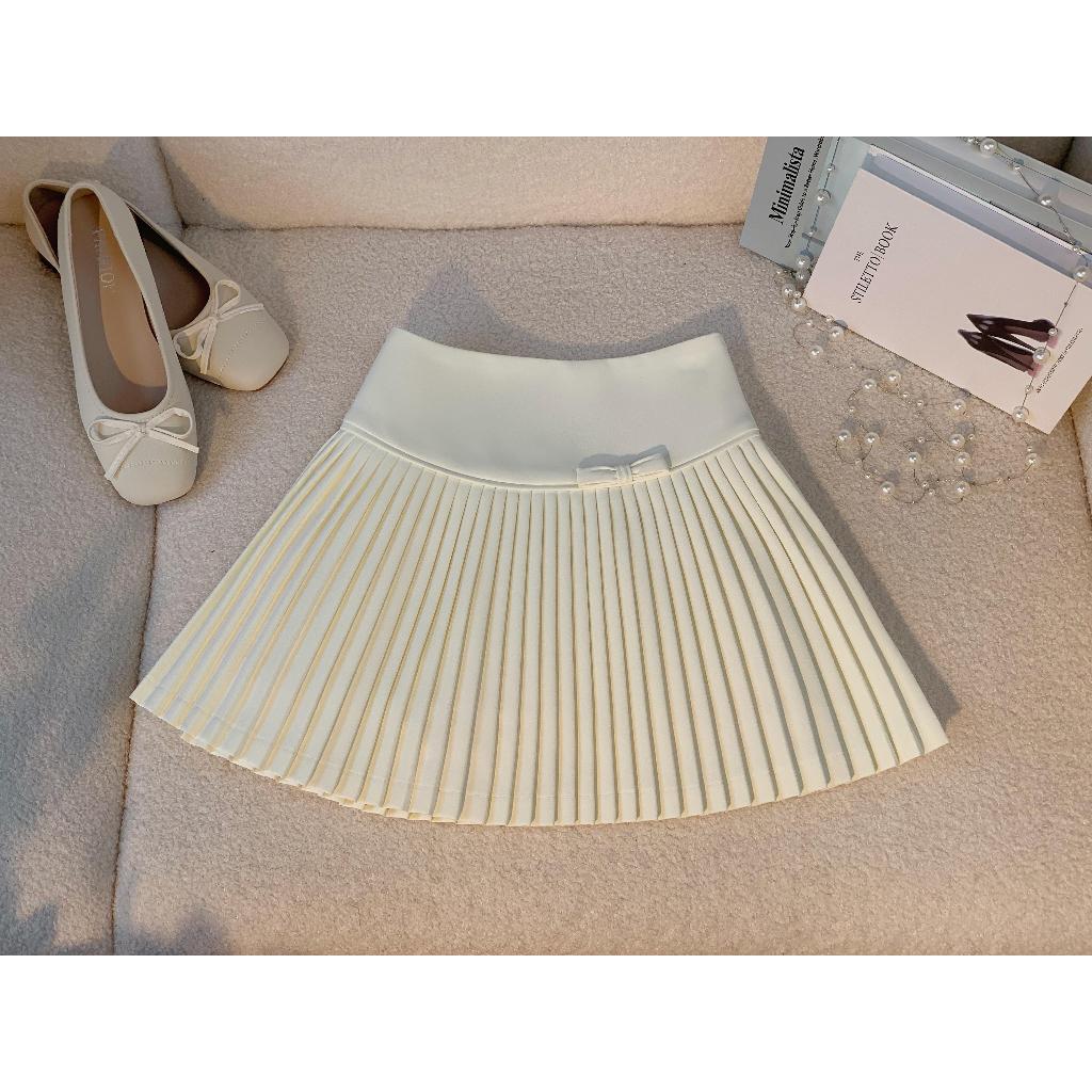 Chân váy xếp ly nhỏ phối nơ, chân váy ngắn xoè tiểu thư Linly Store CV-N46 | BigBuy360 - bigbuy360.vn