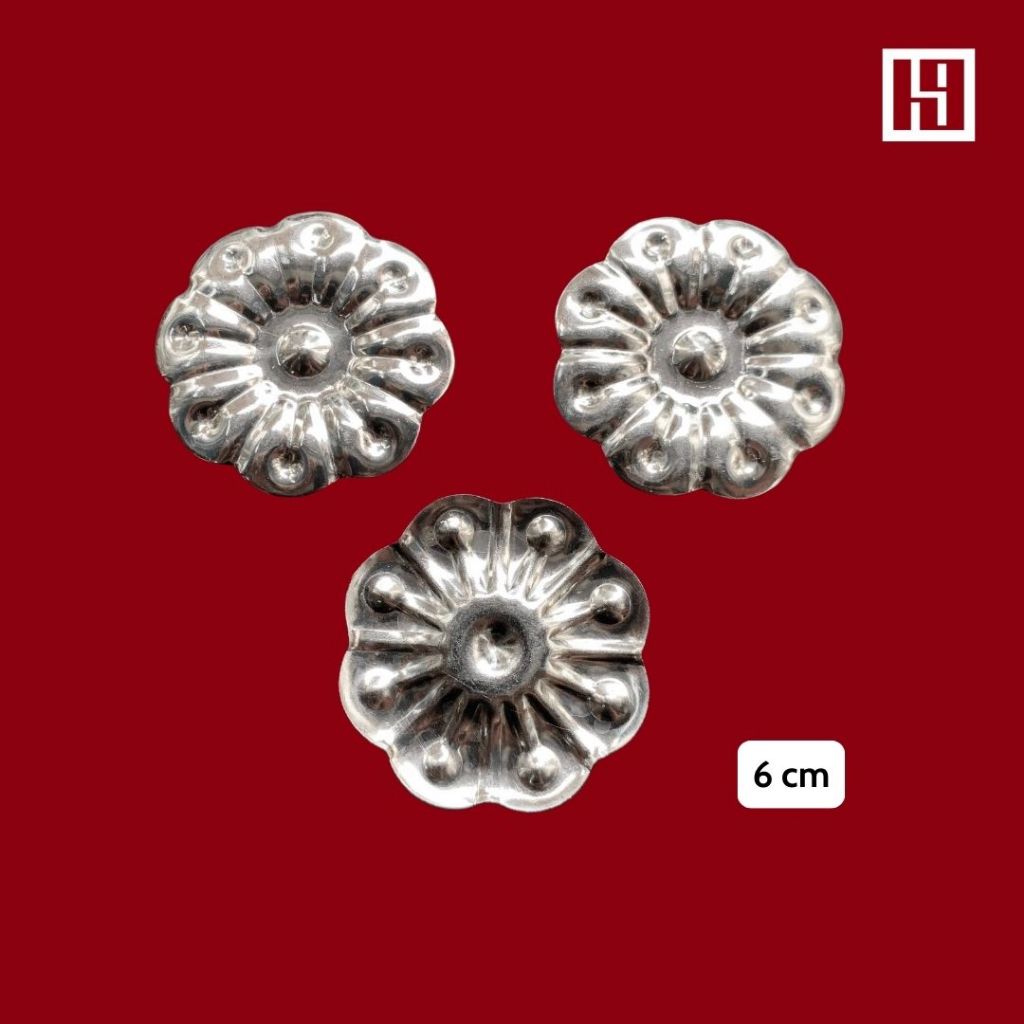 (1 cái) Hoa Văn Trang Trí Inox 304, độ dày 1mm; Hoa Mai 6 cm Inox 304