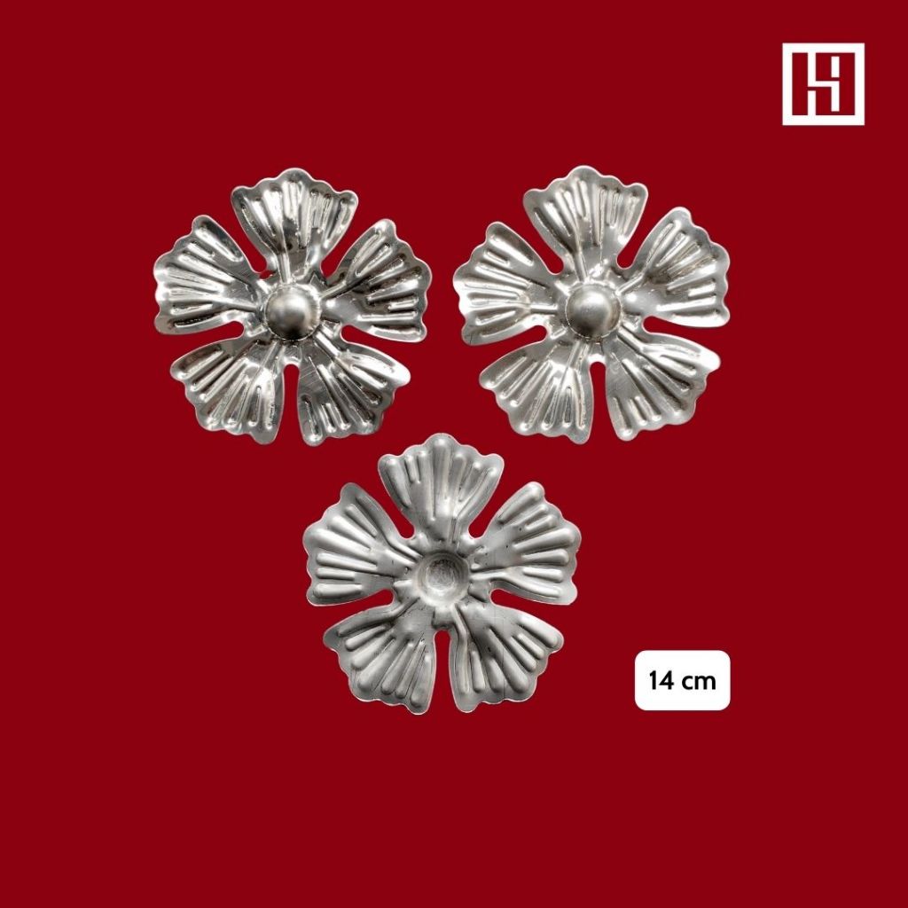 (1 cái) Hoa Văn Trang Trí Inox 304, độ dày 1mm; Hoa Mai 14 cm Inox 304