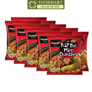 [SET10GÓI]-MASAN- Mì Omachi Diamond hương vị bắp bò hầm dưa chua, mì Omachi bắp bò hầm dưa chua, mì Omachi ăn liền 120g