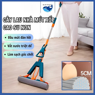  Cây Lau Nhà Làm Sạch Tự Vắt Mút Cao Su Non Dày 5cm Thấm Hút Tốt 