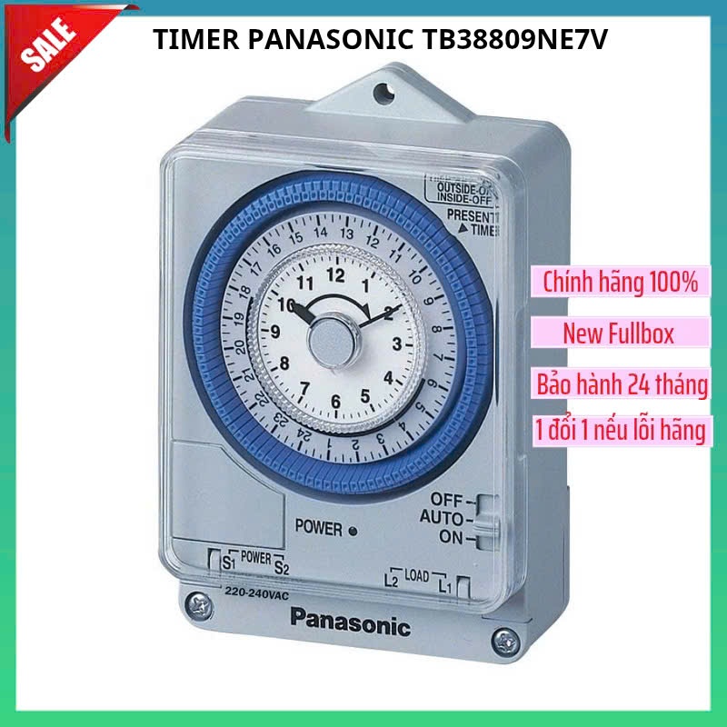 Timer hẹn giờ 24h Panasonic TB38809NE7V Chính hãng
