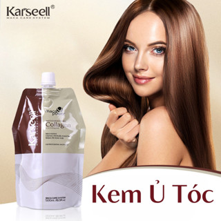 Kem Ủ Tóc Keratin Collagen Tấm Thị Dạng Túi 500ml, Ủ Tóc Karseell Dầu Xả Dưỡng Tóc, Hấp Tóc Phục Hồi Keratin Collagen