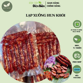  Lạp Sườn Gác Bếp Tây Bắc  100% Thịt Heo Bản  Lạp Xưởng Hun Khói Mường Then 