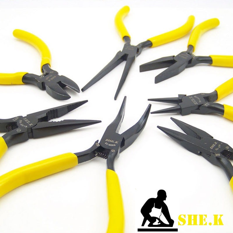 Kìm 5 inch Chính Hãng SHE.K Thép Cacbon Cao Cấp, Dụng Cụ Handmade