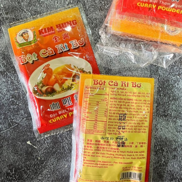 (CHAY/MẶN)Cà ri bơ Kim Hưng (25gr/Lốc 10/ hộp 100)