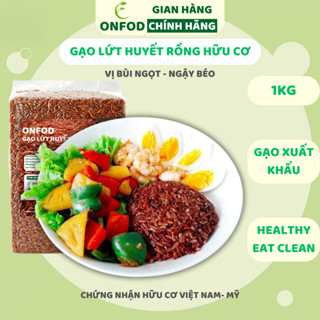 Gạo lứt huyết rồng đỏ hữu cơ ONFOD ăn kiêng giảm cân cho người tiểu đường ăn chay eat clean 500g 1kg