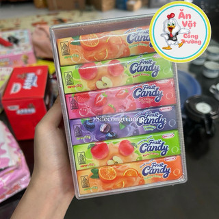 Hộp 30 thanh kẹo dẻo mix vị trái cây mẫu mới, kẹo dẻo thanh vị trái cây sỉ đồ ăn vặt