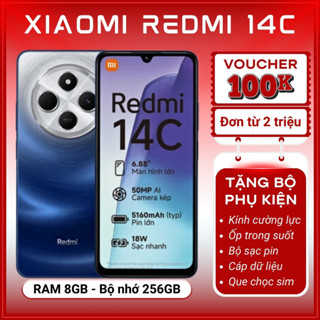 Điện Thoại Xiaomi Redmi 14C CHÍNH HÃNG 8GB/256GB - Máy Mới 100% Full Box Nguyên Seal, Bảo Hành 1 Năm