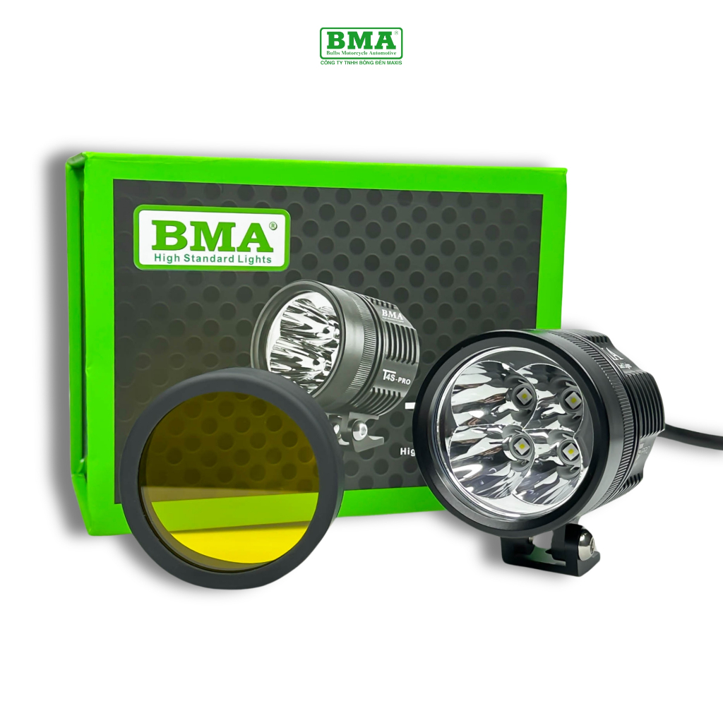 (TẶNG LEN VÀNG) ĐÈN LED TRỢ SÁNG T4S PRO CHÍNH HÃNG BMA 50W CÓ SẴN AUTO PASSING