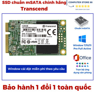 Ổ cứng SSD mSATA 128G chính hãng Transcend sức khoẻ tốt + tặng kèm ốc bắt main + Cài win miễn phí