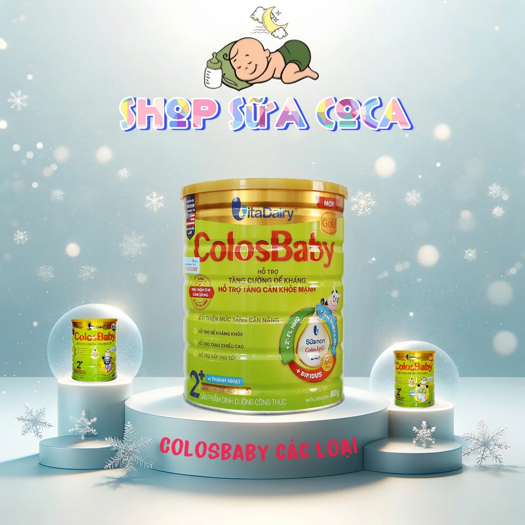 Vitadairy-Sữa bột Colosbaby Gold Bio IQ D3K2 0+/1+/2+ 800gr (Vitadairy date 2027 Mã Qr tích xu)