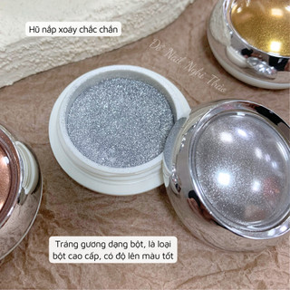 Bột tráng gương trang trí móng set 6 màu Nghi Thảo Nails