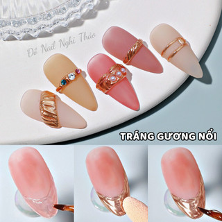 Bột tráng gương trang trí móng set 6 màu Nghi Thảo Nails