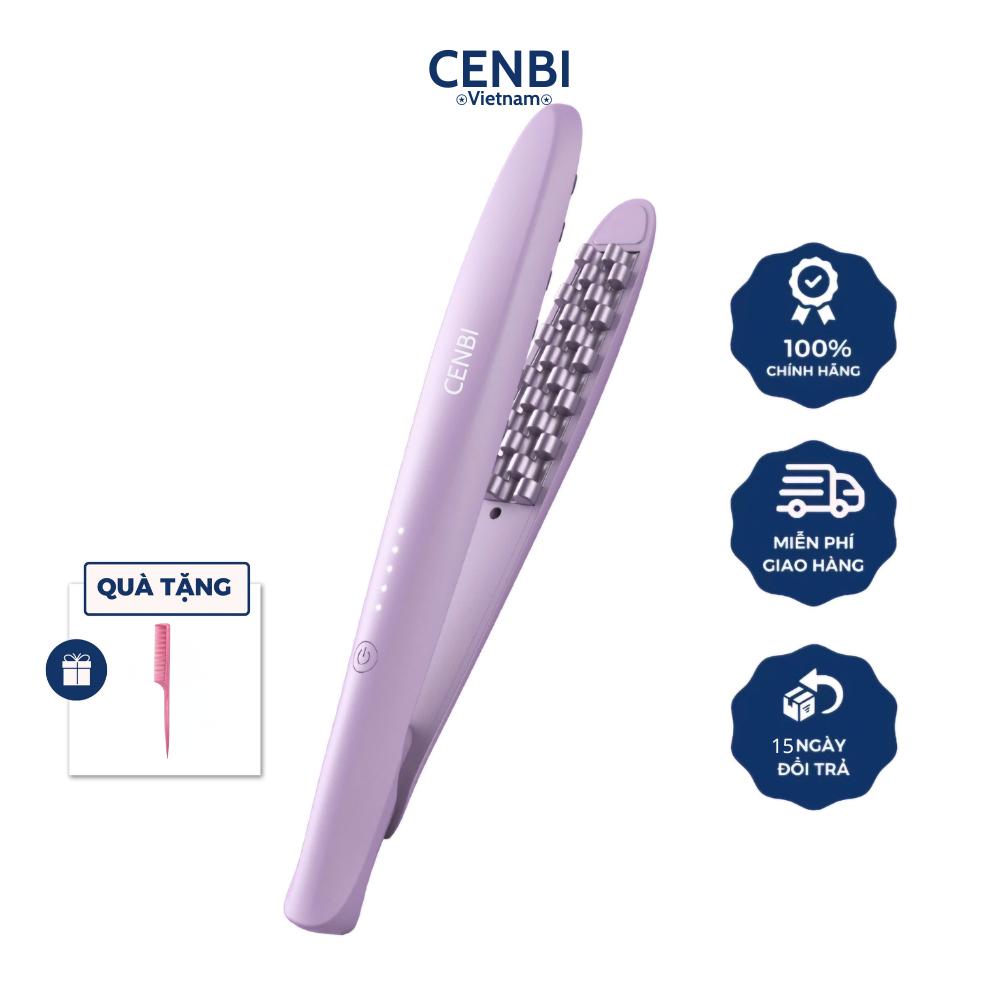  Máy bấm phồng chân tóc CENBI chân tròn máy dập phồng tóc 5 mức độ chỉnh nhiệt 