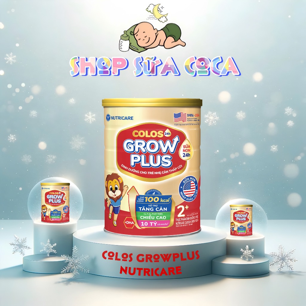 Sữa Nutricare Colos Growplus 0+1+2+ 850gr chứa 10 tỷ lợi khuẩn date mới