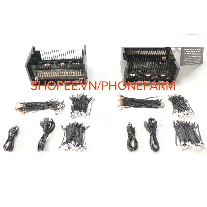 BOX PHONE FARM 20 PORT FULL PHỤ KIỆN A20 2025 [ LOẠI THÔNG DỤNG ]