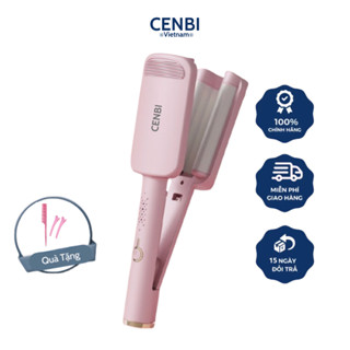 Máy uốn xoăn sóng nước CENBI, 3 trục size 32mm men gốm sứ bảo vệ tóc