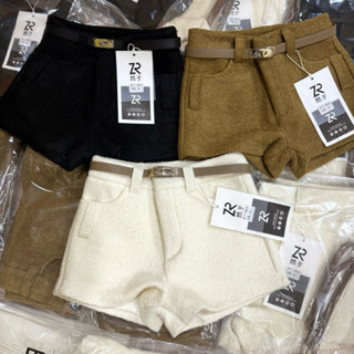  TATTA Jeans |  QC Loai1  Quần Sooc Dạ Xù  Form Bé  Tặng Kèm Đai  3 Màu   Hàng QCCC #9882 Nữ Kem Women Pants Có Túi 