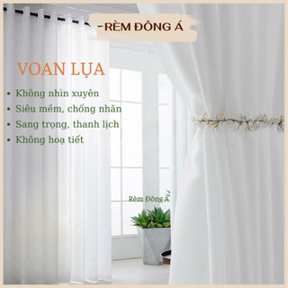  Rèm Voan Lụa Trắng Siêu Mềm Cao Cấp Không Xuyên Thấu Chống Bám Bụi  Nhiều Kích Thước  