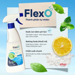Nước Tẩy Rửa ion Kiềm FlexO pH 12.5 Tẩy Đa Năng Siêu Sạch Mọi Vết Bẩn Chai 530ml tặng 1 miếng lau