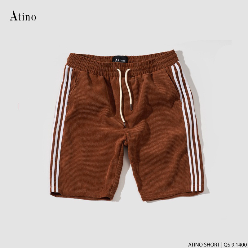 pass quần short 3 sọc chất nhung tăm Atino màu be size M new [có video]