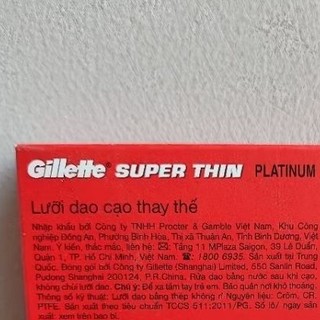 ( Hộp 100/120 Lưỡi ) Lưỡi Dao Lam Gillette Superthin - Hàng Xịn