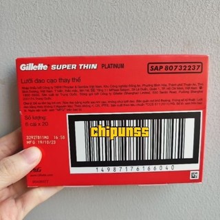 ( Hộp 100/120 Lưỡi ) Lưỡi Dao Lam Gillette Superthin - Hàng Xịn