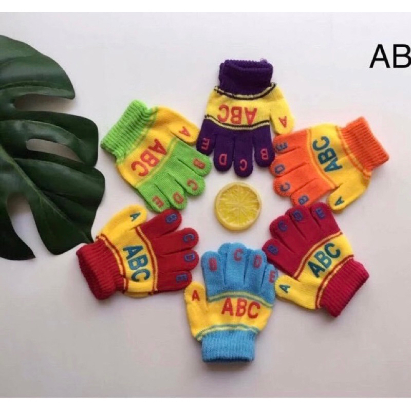 Găng tay len ABC cho bé 2 ĐÔI,gang tay len bé trai bé gái 0-4 tuổi