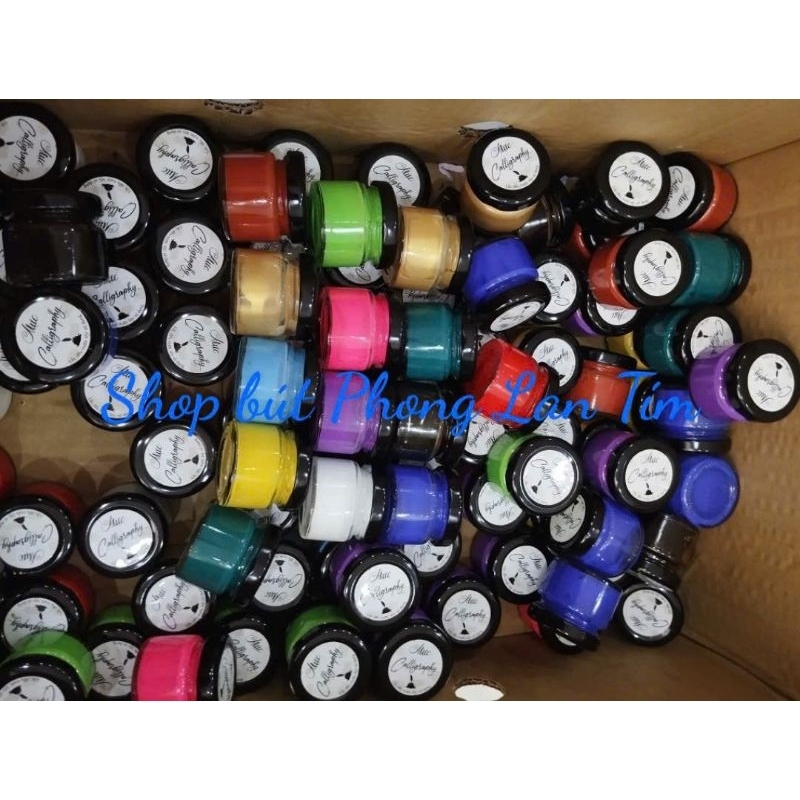 Mực trắng, màu viết calligraphy 30ml