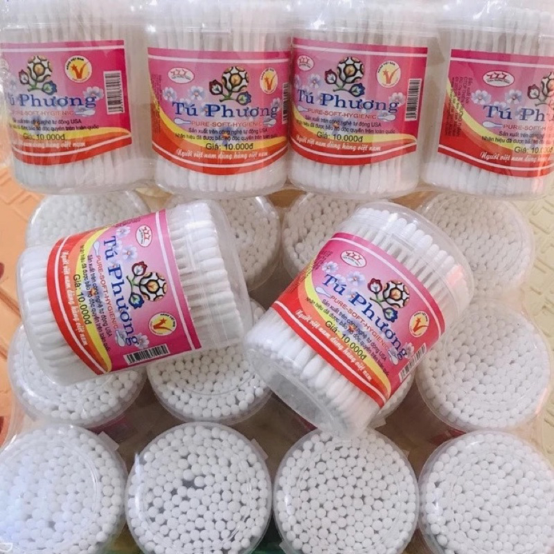 2 HỘP tăm bông Tú phương ngoáy tai Cho bé,tăm bông cho trẻ sơ sinh