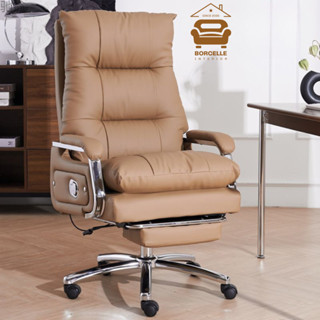 Ghế Giám Đốc Công Thái Học Nhập Khẩu Xoay 360 Độ, Ghế Xoay Văn Phòng Ngả Lưng Tựa Chân Bọc Da, Ghế Xoay Gaming