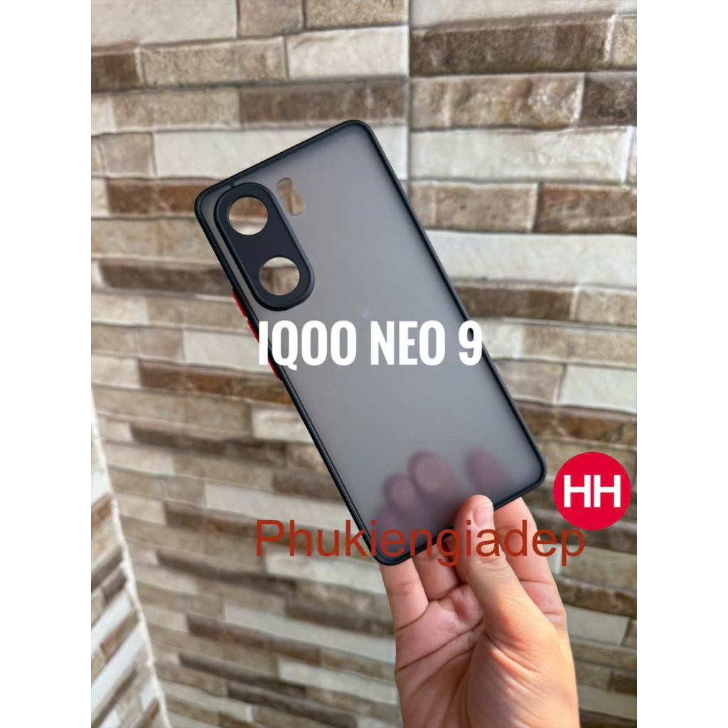 Ốp lưng nhám Vivo iQOO Neo 9 , Neo 9 Pro, Neo 9S Pro, Neo 9S Pro Plus 5G viền dẻo, lưng cứng (đen)