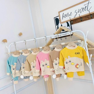 Đồ bộ bé trai , đồ bộ bé gái dài tay chất len tăm cho bé từ 5kg đến 15kg - JKIDSVN